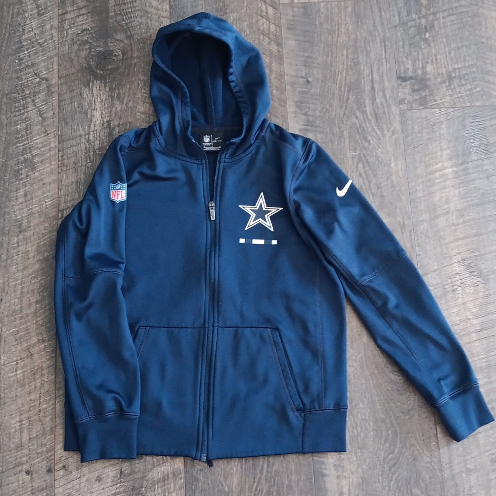 NIKE Navy Dallas Cowboys Performance Full-Zip Hoodie
